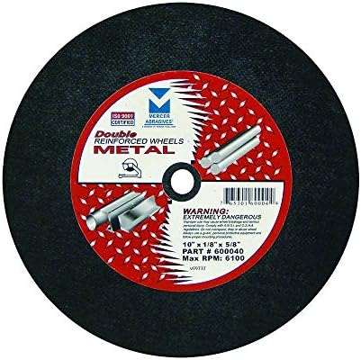 Mercer Industries 600040-10 x 1/8 x 5/8 Fiksne Rezanje diskova za metalne pio (10 kom.)