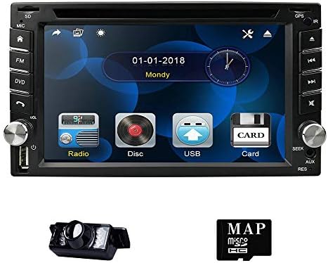 6,2-inčni Univerzalni Dual 2 Din u Crtica Navigacija Auto CD DVD Player GPS Stereo AM/FM Radio Bluetooth BT