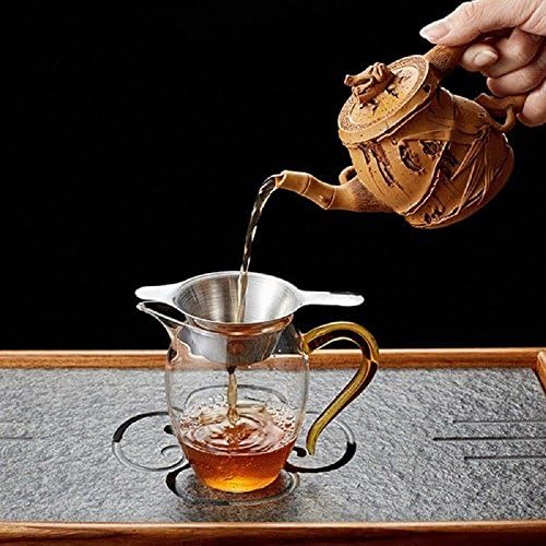 ORYOUGO Set od 2 Čajne ситечек od nehrđajućeg čelika s fine mreže za процеживания čaj, Prosijavanje Brašna,