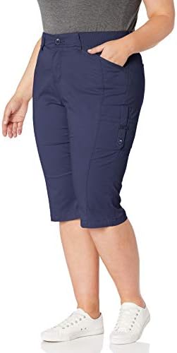 Ženske hlače capri Lee velike veličine Flex-to-go slobodnog rezanja s teretnim скиммером.