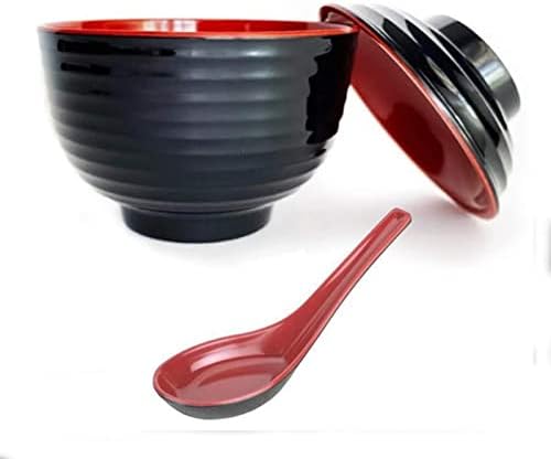 JapanBargain 3422+2384, Суповая zdjela u japanskom stilu s poklopcem i skup žličice Miso Суповая Zdjela Pirinčana