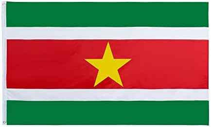 Zastava АНЖОРА Суринама 3x5 Metara Суринамские nacionalne zastave Poliester s латунными rukavima 3 X 5 Metara
