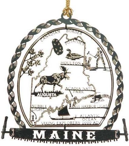 Državni Bakar Božićni SUVENIR s ornamentima Maine