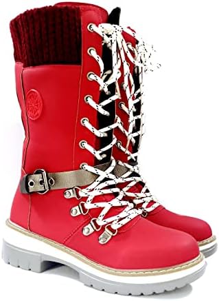 RGGX / ženske čizme do sredine kavijara, zimske tople vodootporne cipele na umjetnom меху, нескользящие čvrste