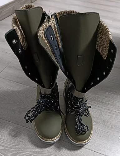 RGGX / ženske čizme do sredine kavijara, zimske tople vodootporne cipele na umjetnom меху, нескользящие čvrste čizme, ulične zimske čizme