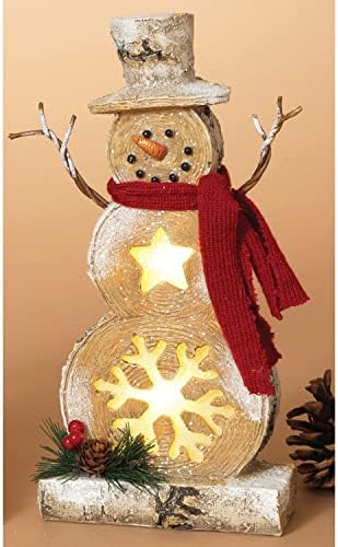 Jedan svečani način 10-Inčni brojka, Snjegović s timerom, izrezima od pahulja i božićna zvijezda – Dekorativna