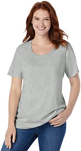 Žena u Savršenom ženske t-shirt, Velike Veličine kratkih Rukava i okruglog Izreza