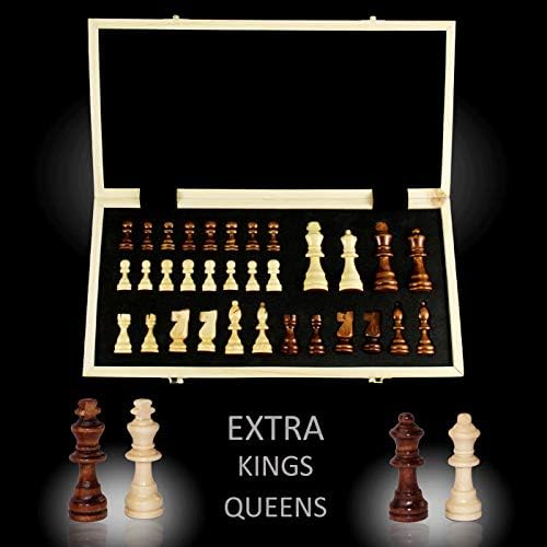 Modernizirana Skup Magnetskih šah ASNEY, 15-inčni Set Drvenih šahovskim društvenih igara Staunton s proizvedene