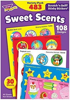 TREND ENTERPRISES, INC. Skup različitih slatkih mirisa s naljepnicama Scratch 'n Sniff, Broj 480, Multi (T-83901)