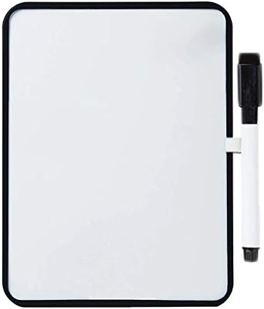 Magnetska ploča za suho brisanje Boxgear 6,5 x 8,25 cm-Idealan za hladnjak, ormar i još mnogo toga - Magnetska rotirajući odbora za suho brisanje za dječji crtež, Popis proizvoda u kuhinji, Crni okvir