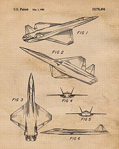 Klasične grafike Stealth i Vojnih Zrakoplova, 4 (8x10) Fotografije Bez okvira, Dekor Do 20 godina za Dom i Ured,