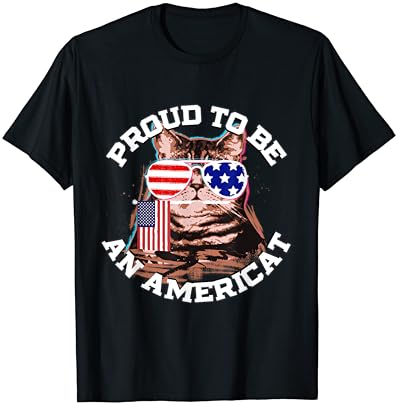 Sunčane Naočale S Кошачьим Zastavom SAD se Ponose Što Su t-shirt Americat TShirt