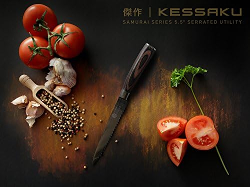 5,5-inčni nazubljenim nožem Kessaku - Serija Samurai - Kovani Высокоуглеродистая nehrđajućeg čelika 7Cr17MoV