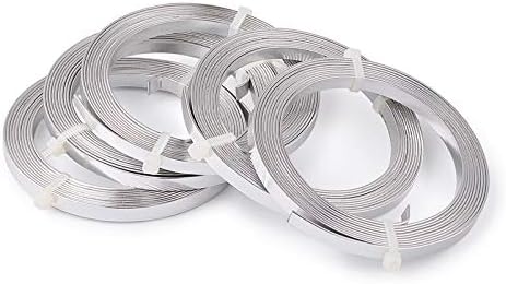 Fashewelry 5 mm Aluminijska male žice Srebro 6,56 Ft x 5 rola Savitljiva metalna žica za бисероплетения za modeliranje
