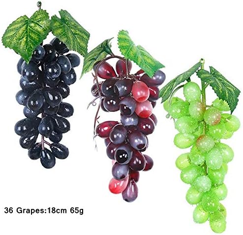 5 Kom Umjetno Grožđe Umjetno Voće, Lažni Realan grozdovi Dekor Plastični Grožđa i Vinove loze, Ukrasnog Gumene