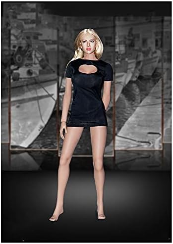 Lutkarska odjeća za modele ženskih likova u mjerilu 1/6, Seksi haljine crno-bijele boje, pogodna za pribor za odjeću za lutke 12 cm (B)