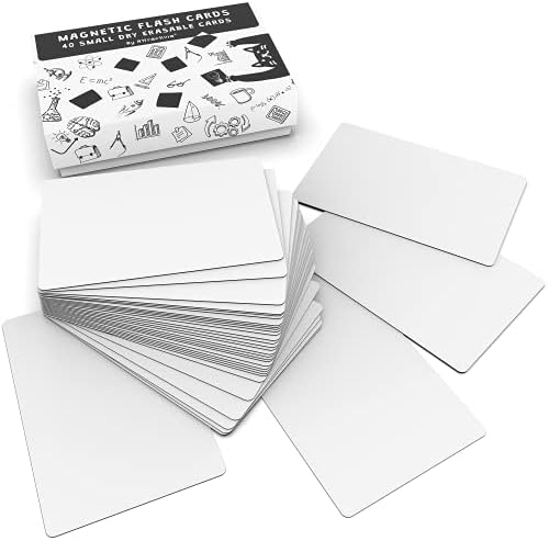 Magnetska Male Prazne kartice Attractivia 2,8 x 1,8 inča, Magneti za ploče sa suhim brisanja, 40 komada, Univerzalni