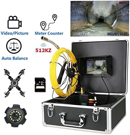 Endoskop 7-inčni video snimač Za inspekciju kanalizacijskih cijevi Kamkorder sa brojač brojač Automatski Самовыравнивание
