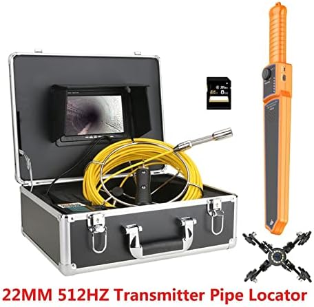 Endoskop 512 Hz Lokator cijevi Inspekciju kanalizacijskih cijevi Kamkorder 7 Monitor Račun dvr 8 G SD kartica