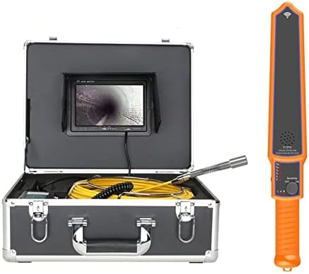 Endoskop 7 Monitor video snimač Za inspekciju kanalizacijskih cijevi Kamera sa automatskim Samonivelirajući 512 Hz Lokator cijevi Endoskop 22 mm IP68 1000TVL Skladište (Duljina kabela : 40 m, Boja : Crna)