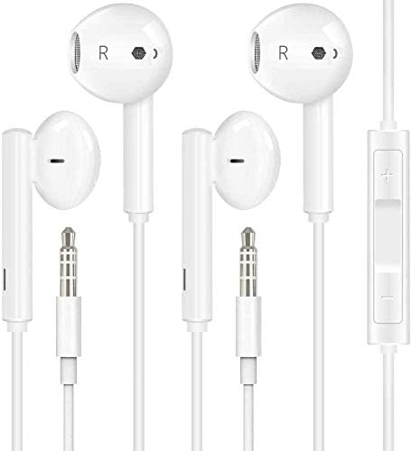 2 kutije slušalice Apple Slušalice [Certificirani Apple MFi] Slušalice od 3,5 mm žični konektor za slušalice(Ugrađeni