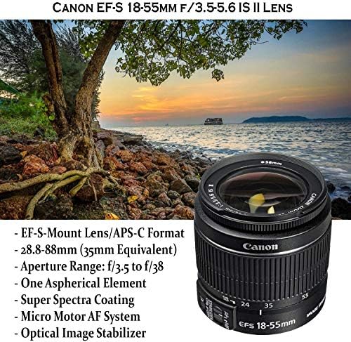 Digitalni SLR fotoaparat Canon EOS Rebel T7 s objektivom Canon EF-S sa stabilizacijom slike 18-55 mm II, memory