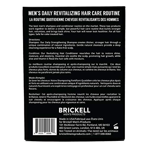 Dnevni okrepljujući za njegu kose Brickell Za muškarce, Skup Šampon i Uređaja Za muškarce, Šampon s uljem paprene