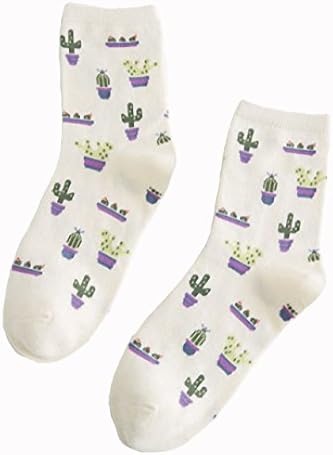 Čarape Posade,5 komada Ženske Kaktusi Parttern Svakodnevne Čarape Pamuk za pletenje Zima Jesen Čarape Posade Mješoviti Boja Jedna Veličina