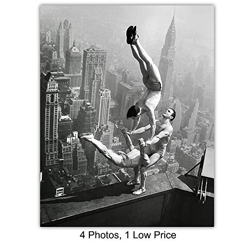 Set fotografija New Yorka - Vintage Fotografije zidni dekor NYC Skyline - Grafike s prikazom plakata 8x10-Dar