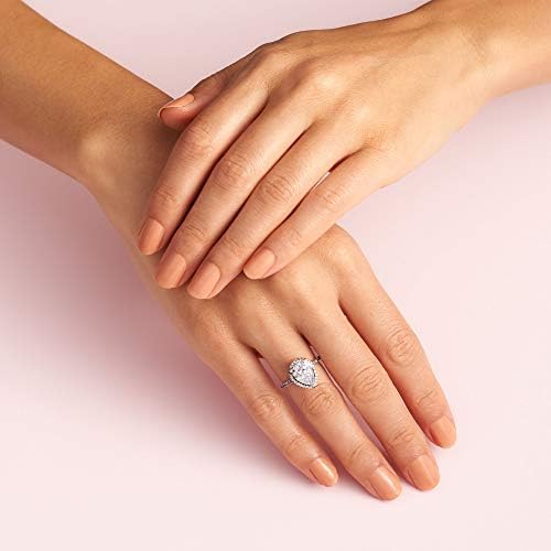 Pandora nakit Blistavi prsten s кубическим цирконием u obliku suzu od srebra