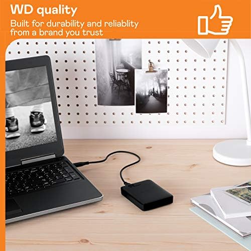 Elementi WD 5 TB Prijenosni Vanjski tvrdi disk HDD, USB 3.0 je Kompatibilan sa PC, Mac, PS4 i Xbox - WDBU6Y0050BBK-WESN