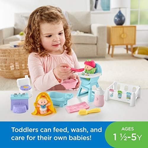Poklon set Fisher-Price Little People Babies Love & Care, Figurica i pribor za mališane i predškolce u dobi