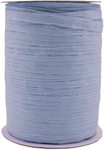 Rola papira trake Rafija 100 metara za Kraft-pakiranje i uređenje (Svijetlo plava)