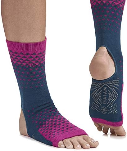 Narukvice za čarapa Gaiam za yoga - Tople čarape za noge sa snimanja za Joge, Šipke, Pilates, Ples, Aerobik