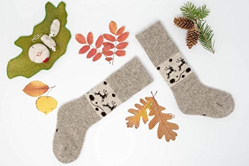 Dječje čarape iz organske Ovčje/Merino vune do koljena, Super Meke i tople Zimske Čarape od organske vune,