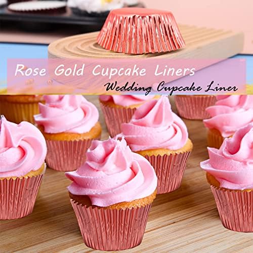 Linijski brodovi za cupcakes od ružičastog zlata Fieren Standardne veličine Umetaka za cupcakes Roza košuljicama