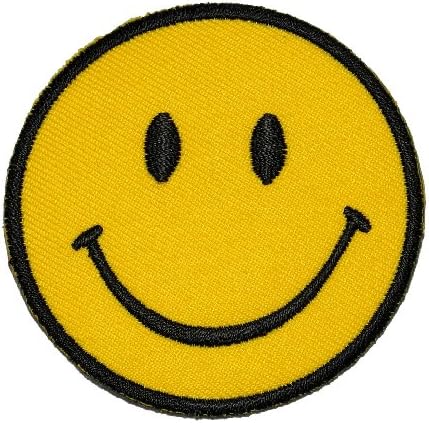 Smiješno Emotikon Osmijeh Sretan Žuto Lice DIY Oblog Vezene Zašiti Glačalo Krpa SM-005
