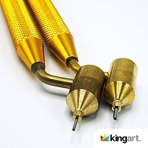 KINGART , Set od 2 fine linije za crtanje olovkom, Zlato