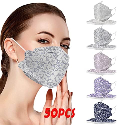 50шт Maska za lice KF94 za odrasle, 4-sloj maska KF94 za odrasle,Zaštita lica 3D-oblika, završnu elastična spojnica