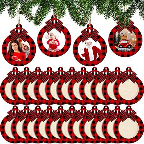 24 kom. Božićno drveni okvir za slike Ukras u kavezu od bivola Okvira za slike Obiteljsko stablo Okvir za slike