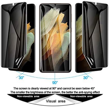 [2+2 pakiranja] LYWHL za Samsung Galaxy S21 Ultra Zaštitna folija za ekran [Podrška identifikacije otiska prsta]