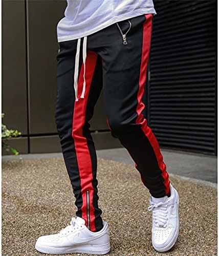 kaimimei Muške Sportske Sportske sweatpants za jogging Slim Fit Sportske hlače za trčanje s džepovima na munje