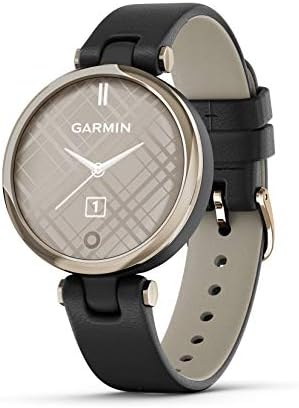 Garmin Lily, Mali GPS-pametni sat sa zaslonom osjetljivim na dodir i узорчатым objektiv, Svijetlo Zlatno s Crnim
