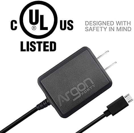 Argon JEDAN Malina Pi Micro USB Kabel za Napajanje 5,25 V 3 Ampere | UL Naveden u popisu | 3,3 metra Kabel s Utorom za Micro USB | Micro USB Kabel i Zidni Punjač