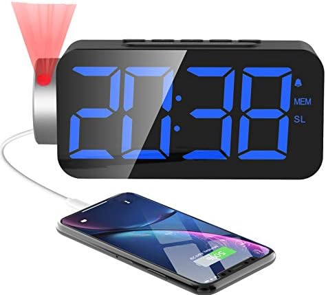 Projekcija alarm M-better,10 FM radio, Digitalni sat alarm sa USB-punjač za telefon, 7 inča сверхбольшой digitalni
