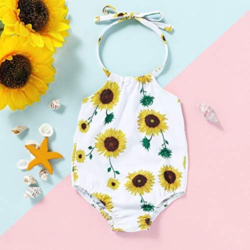 Mini-slatka beba Beba za djevojčice jednodijelni kupaći kostim sa po cijeloj površini ananasa, bez naslona Kupanje