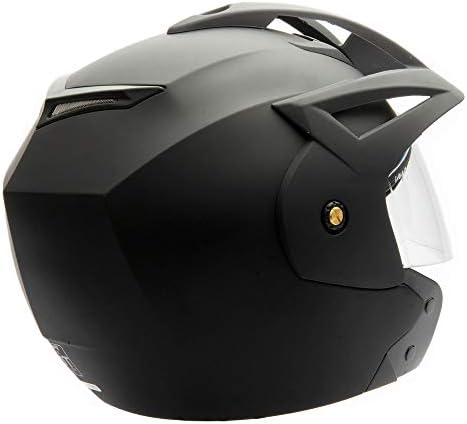 MMG Model 20 Moto Kaciga sa otvorenim licem DOT Street Legal - Zaokretnih prozirni vizir - Mat crna