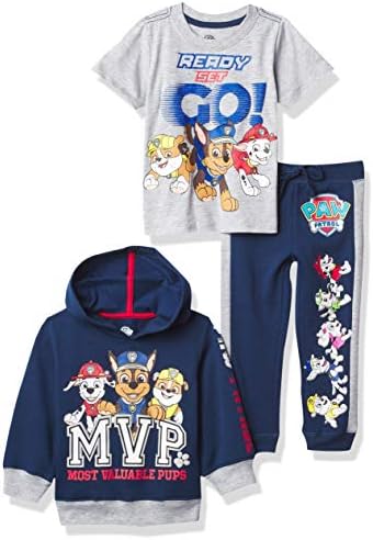 Majica sa slikom Nickelodeon Paw Patrol, Majica i Sportske hlače za trčanje, Komplet sportske odjeće od 3 predmeta-Za