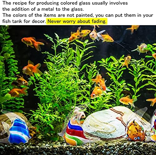 Ručni Udarac Staklene Figurice Tropskih Riba Kolekcionarstvo Ornament Staklo Anđeo Ribe Skulpture Morskih Životinja za Akvarij Akvariju Dekor (Šareni)