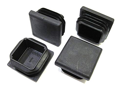 4 kom. Pakiranje: Trg Crni Plastični Završetak poklopac površine 1 1/4 inča (za Veličinu strane rupe od 1 do